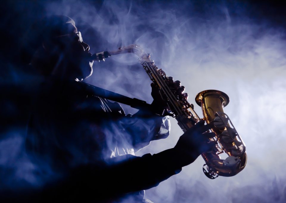 jazz musician playing the saxophone for the Taste of 4th Avenue Jazz Festival