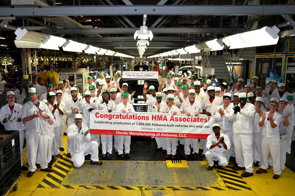 Workers at the Honda Plant in Alabama Celebrate The Completion Of the 3 Millionth Vehicle Assembled in Alabama